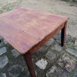 Wooden farmhouse table