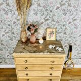 Art Deco chest of drawers with marble top
