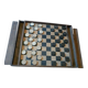 Double-sided board for checkers and chess in wood