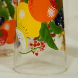 Set of 7 glasses to orangeade 1960 VMC Reims