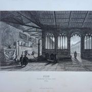 Camposanto, Pise, gravure ancienne, imprimée en 1841.