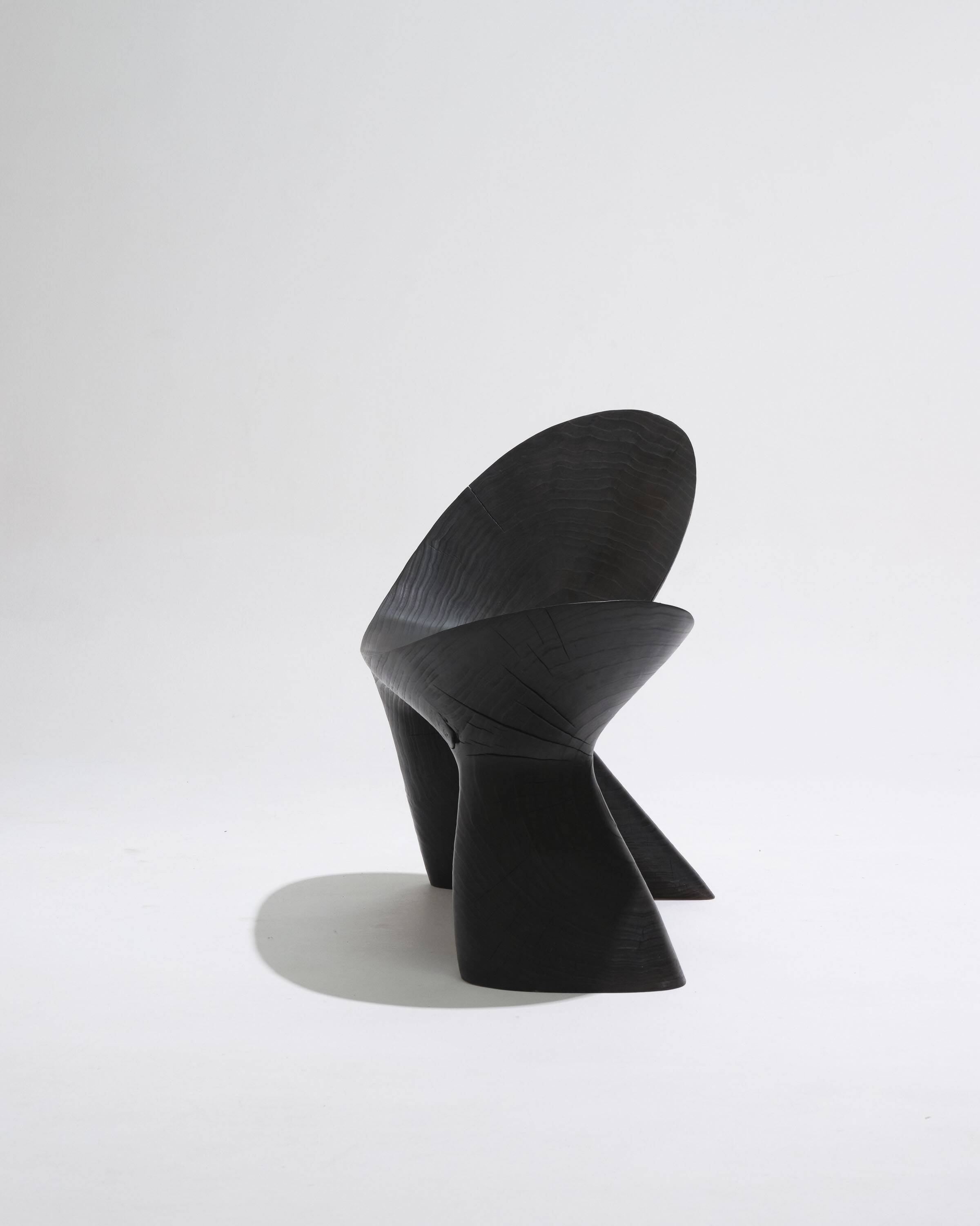Anetos armchair in black wood