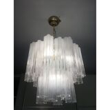 Suspension blanc en verre de murano « tronchi » disparu d50