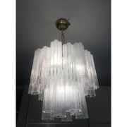 Suspension blanc en verre de murano « tronchi » disparu d50