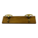 Vintage wall coat rack in brass and wood design.