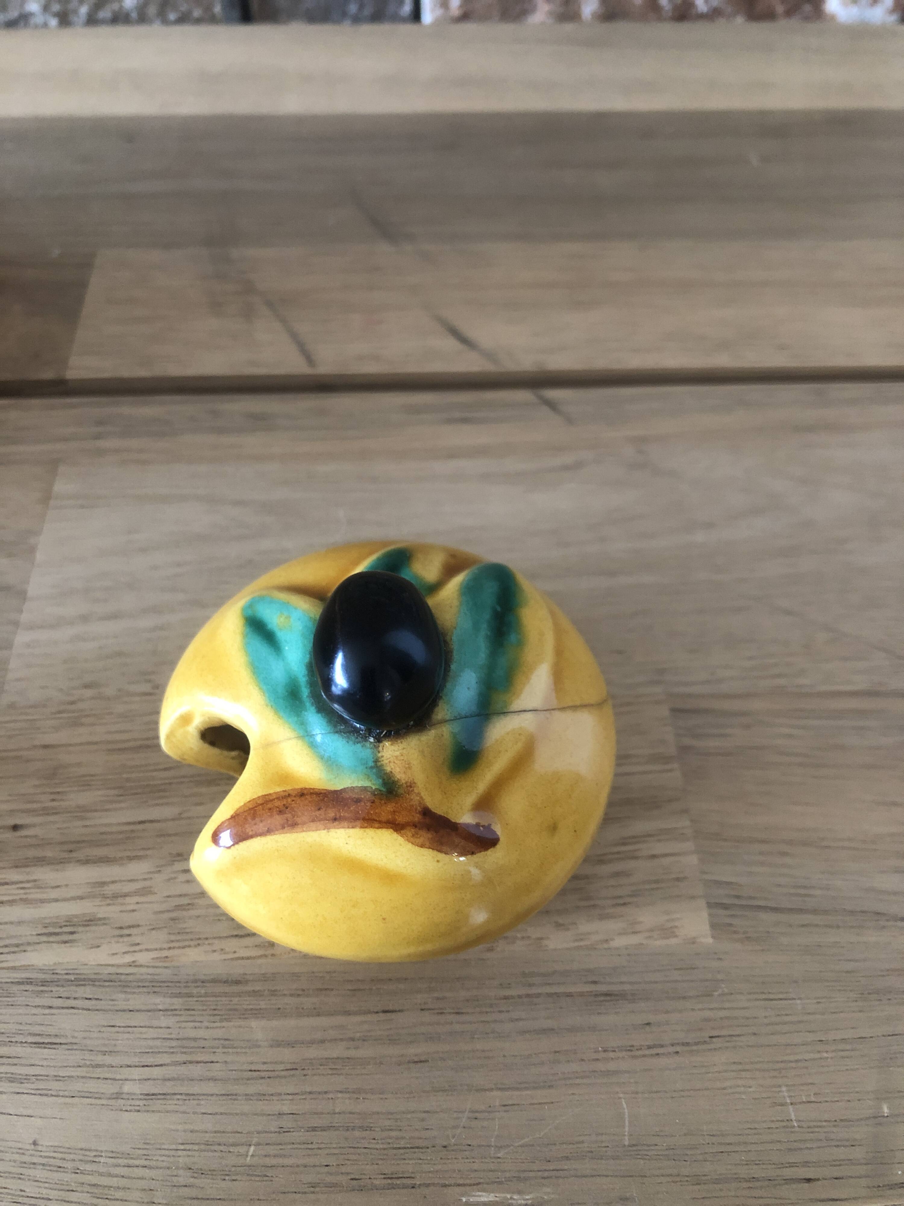 Olive pot with spoon Vallauris