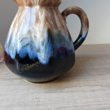 Pichet carafe en grès flammé souvenir signé rocamadour vintage