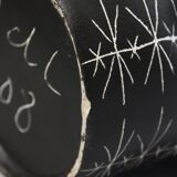 Jean de Lespinasse large vase no. 308 scarified decoration Nice 1950s