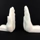 Pair of vintage bookends in white ceramic