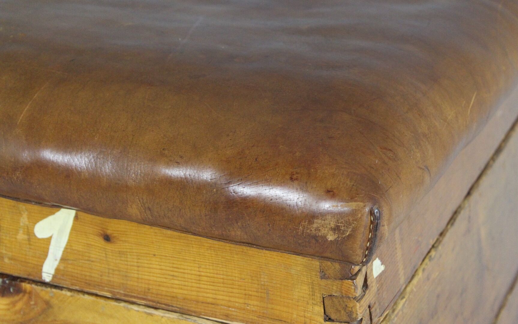 Leather gym box, bench 1930s