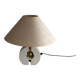 Wooden table lamp with fabric shade by Schröder & Co. Leuchten, 1960, Germany.