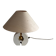 Wooden table lamp with fabric shade by Schröder & Co. Leuchten, 1960, Germany.