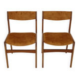 1960s Pair of Danish Teak Dining Chairs , Restored