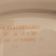 Painted porcelain planter and pot signed P. AGIN