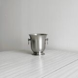 Matte silver metal ice bucket