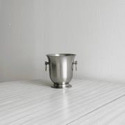 Matte silver metal ice bucket