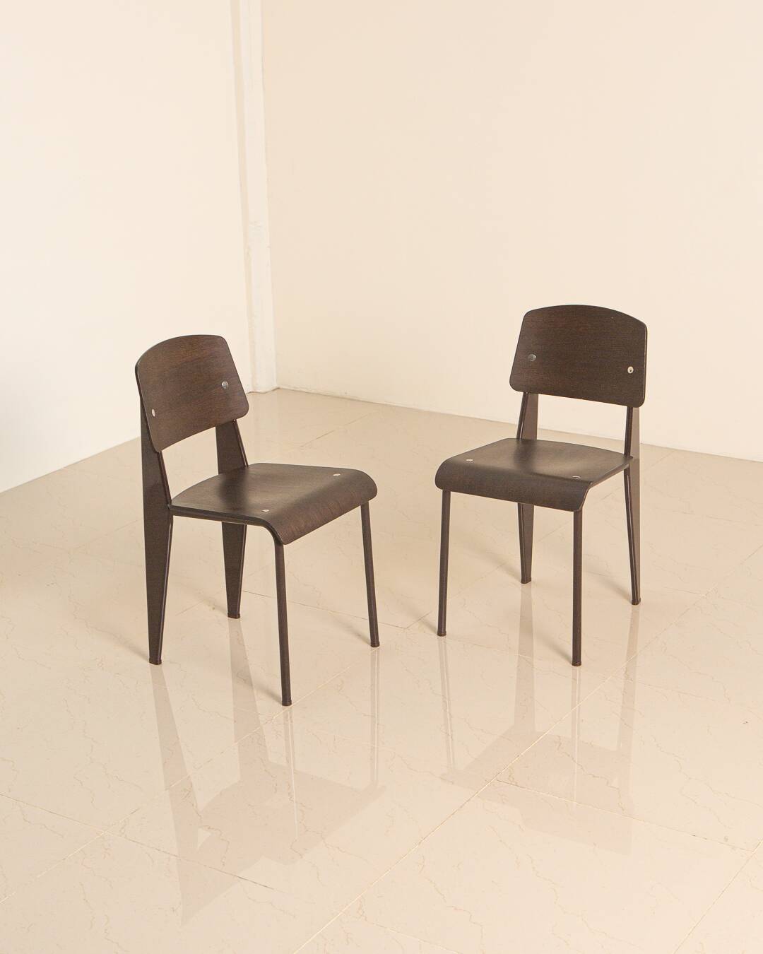 Pair of "Standard" chairs by Jean Prouvé for Vitra 00's