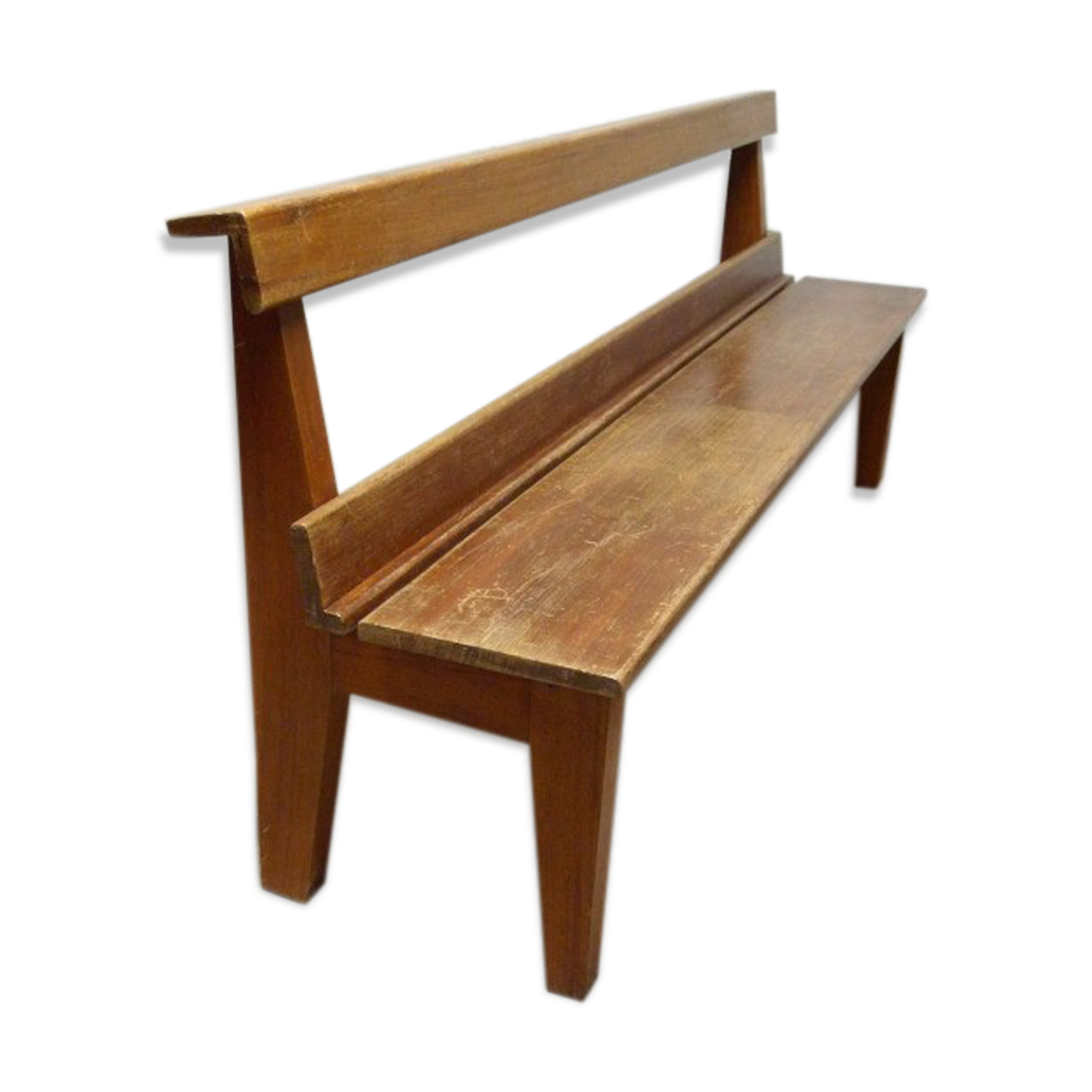 Antique vintage elm bench
