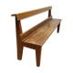 Antique vintage elm bench