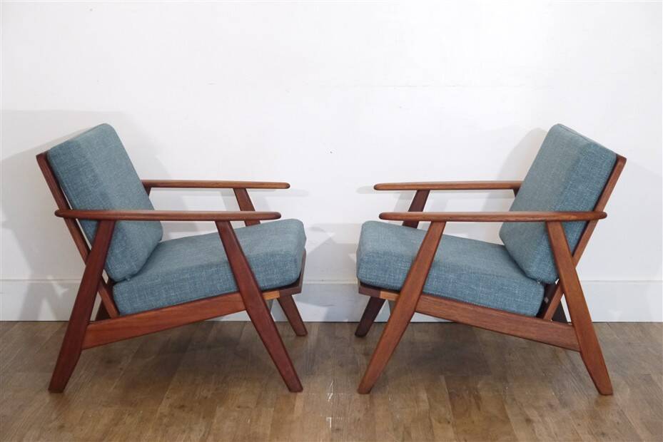 Paire de fauteuils danois en teck