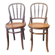 Pair of bistro chairs signed Thonet