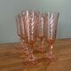 6 Rosaline Twisted Pink Champagne Flutes