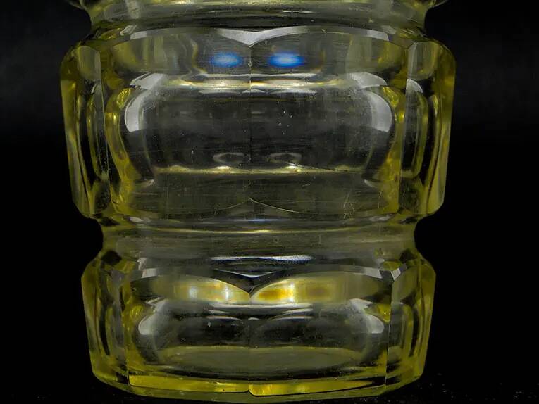 Art Deco vase, crystal, designed by J. Hoffmann, Czechoslovakia, 1930s