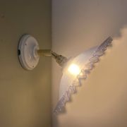 Applique abat-jour vintage en plastique bleu