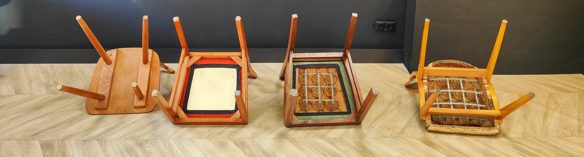 Four mid century chairs | vintage - set of 4 dining chairs