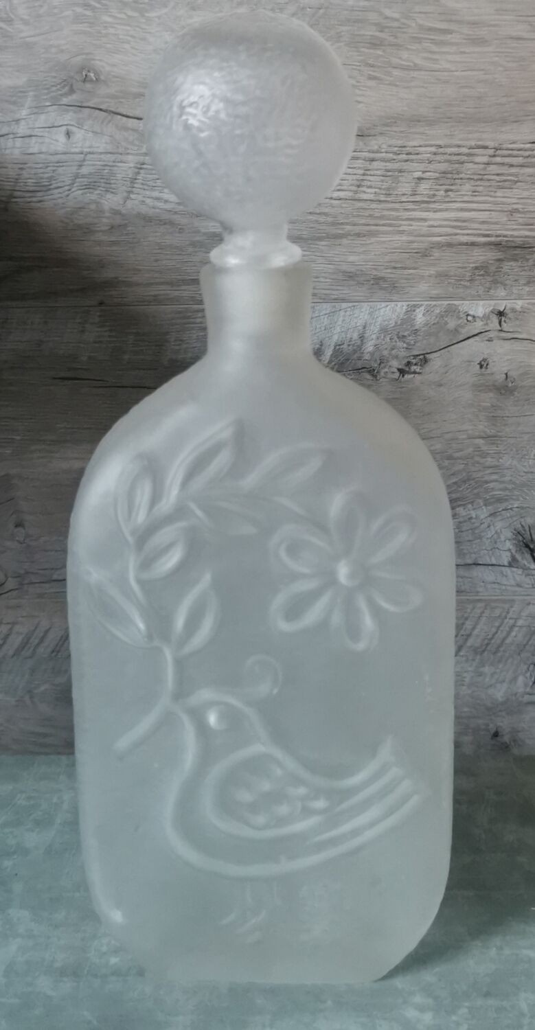 Pressed glass bottle Wayne Husted Stelvia