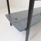 Table low 1950 metal double glass vintage 50's rockabilly coffee table