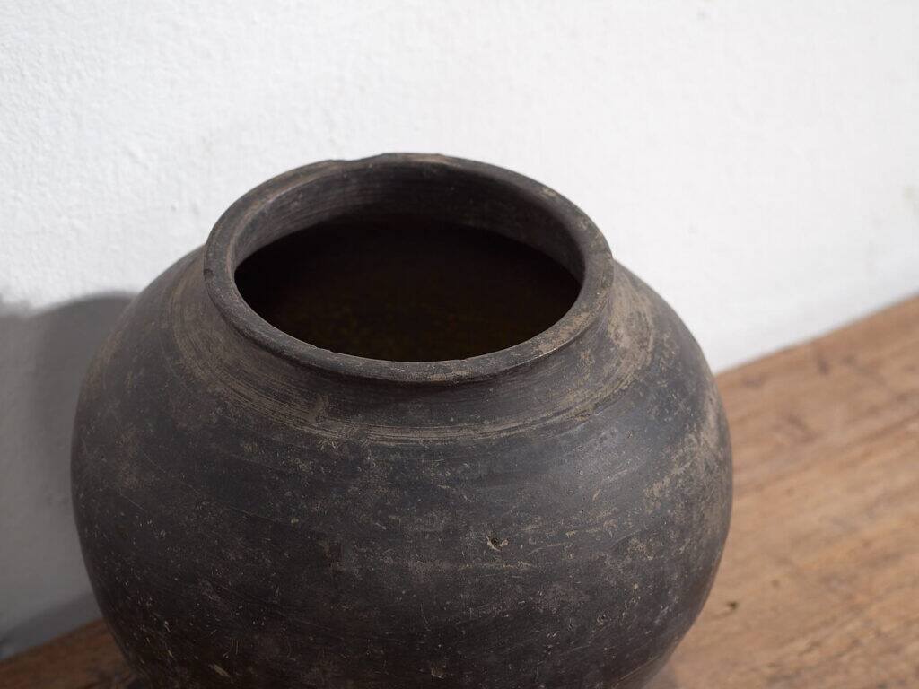 Antique wabi sabi ceramic vase (c.1900) #4