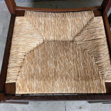 6 chairs rush Wenge Brutalist Mid Century