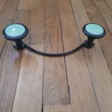 Vintage black and sage green design coat hook