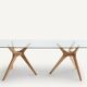 Rectangular glass and oak table, Maricielo 8 Seats - AM PM - L220 x H75