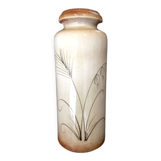 Vintage vase west germany beige brown and grey