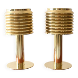 Pair of model B142 brass table lamps by Hans-Agne Jakobsson