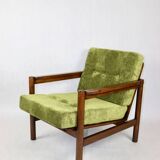 Vintage armchair in green olive, 1970s