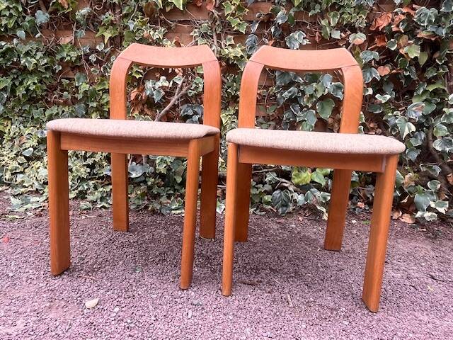 2 wooden chairs