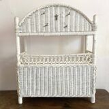 80s rattan shelf