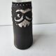 Raku ceramic roll vase signed Potty