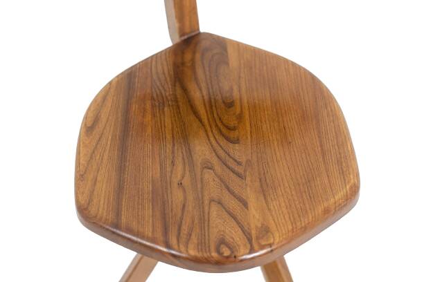 Pierre Chapo. Series of 6 model S34 chairs. 1960s.