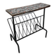 Ceramic and metal magazine rack