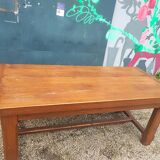 Solid oak farmhouse table full top