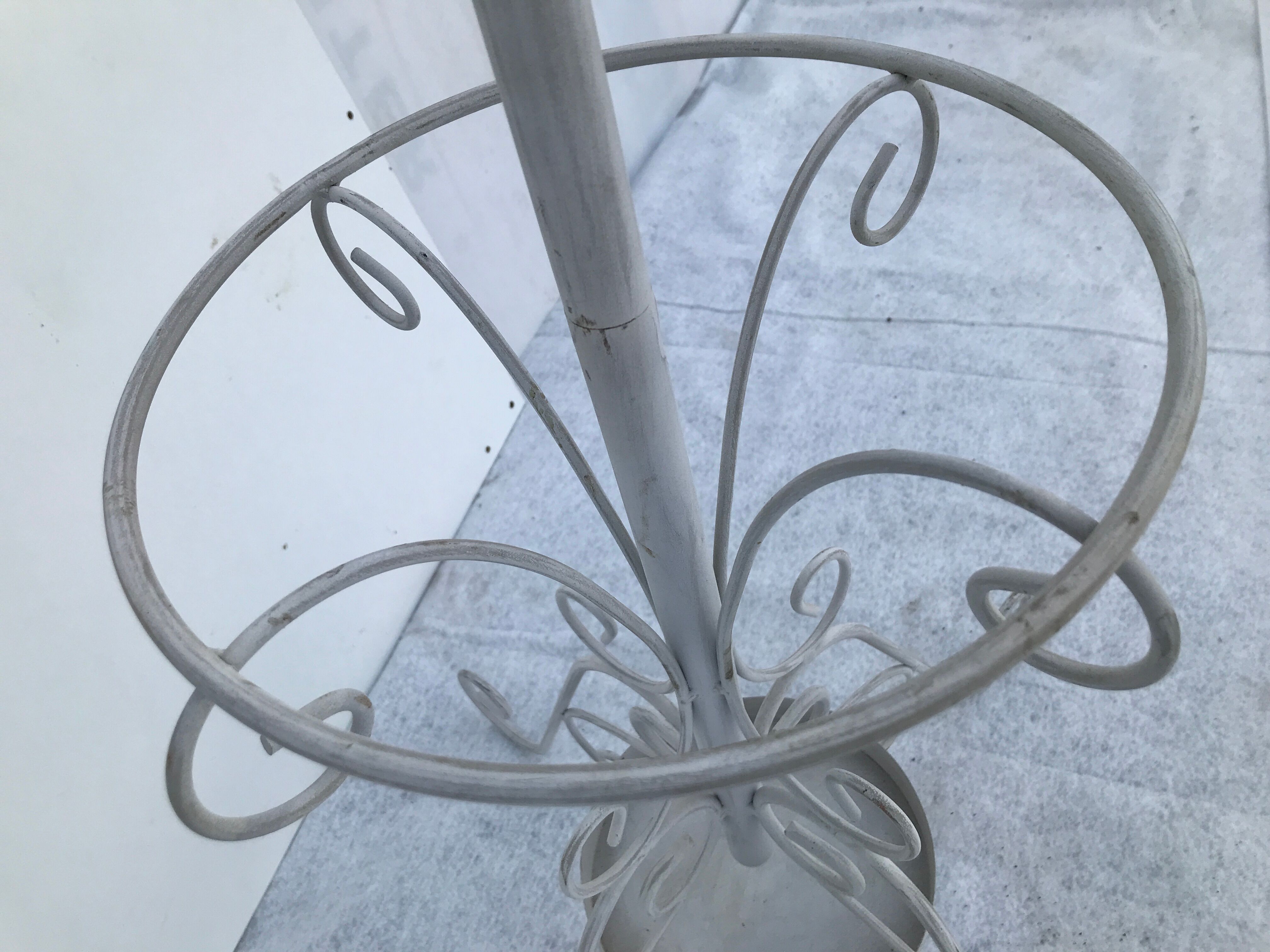 Vintage wrought iron parrot coat rack