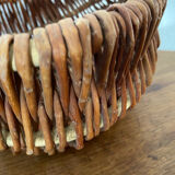 Small handmade basket made of hazel wood.