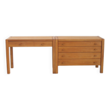 Regain solid elm desk and chest of drawers set