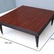 Vintage square black walnut coffee table
