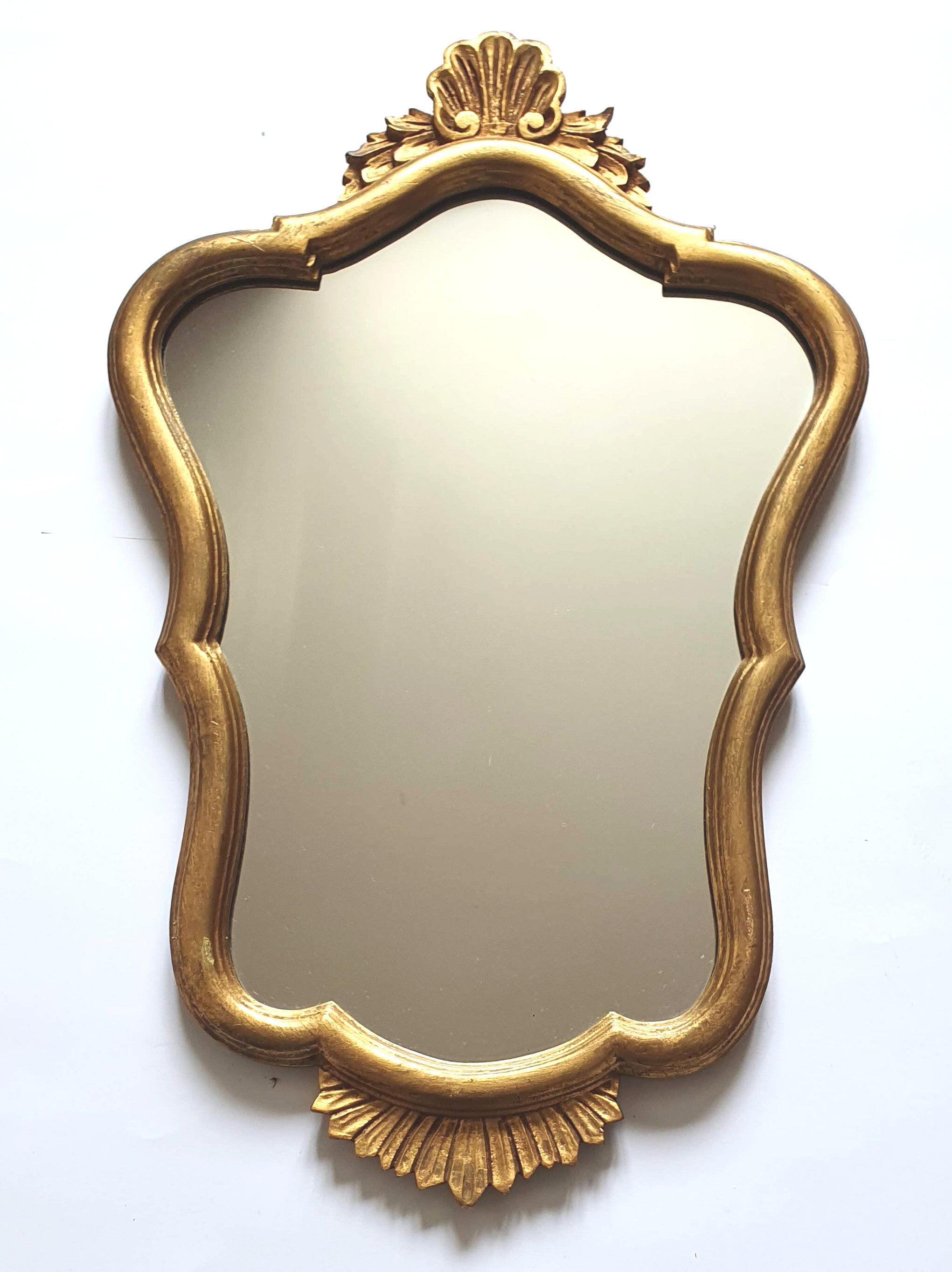 Gilded wooden mirror 70 cm