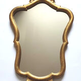 Gilded wooden mirror 70 cm